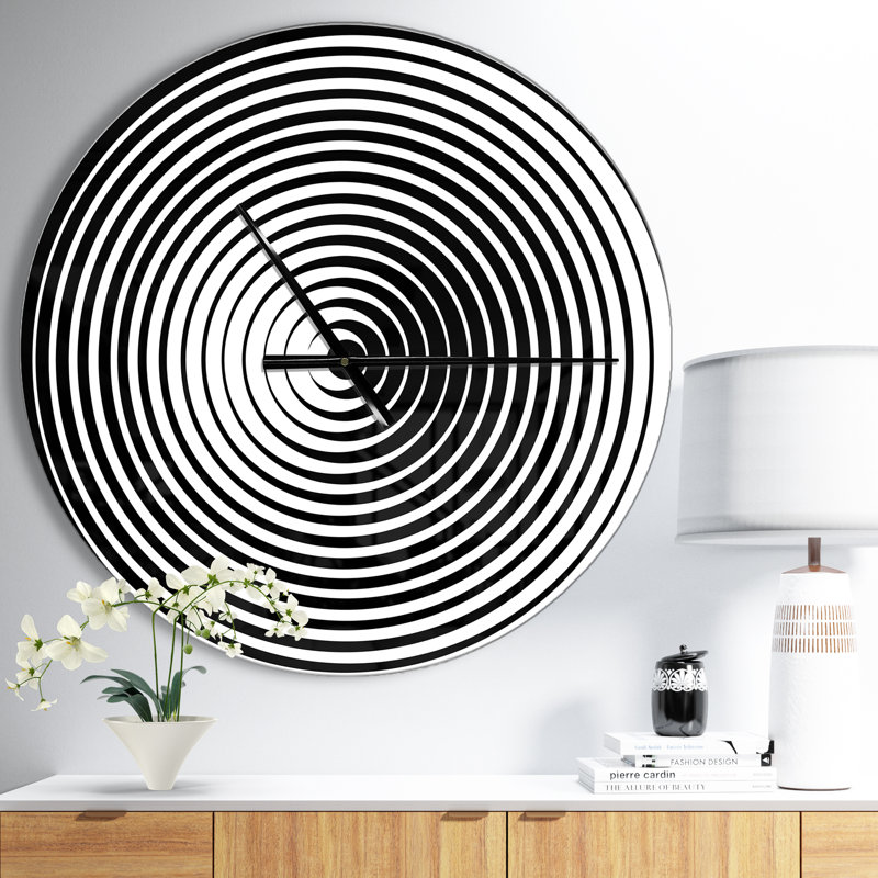 Ivy Bronx Optical Illusion Contemporary Wall Clock Wayfair.ca